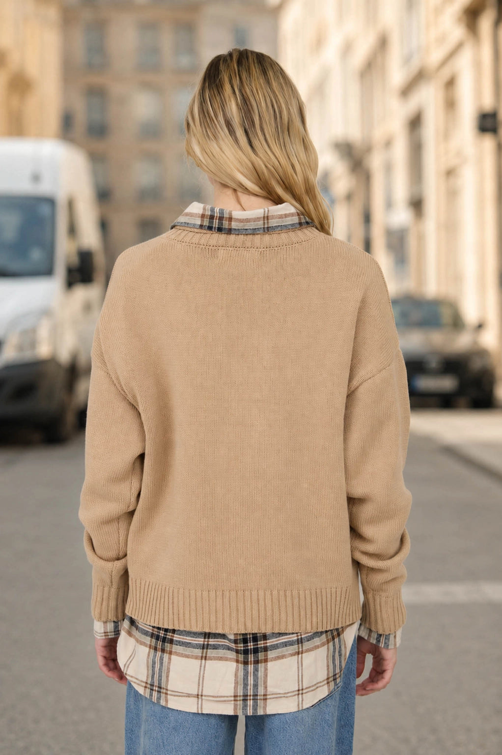 TEDDY BEAR CREWNECK KNIT SWEATER