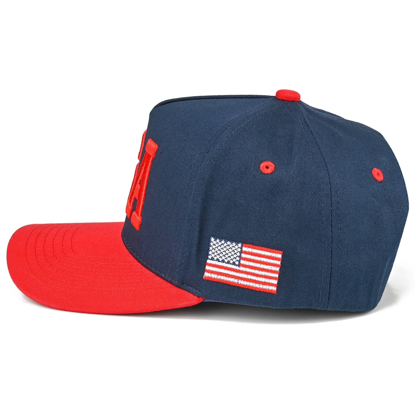 Two-Tone Flag Letter on Two Tone Trucker Hat