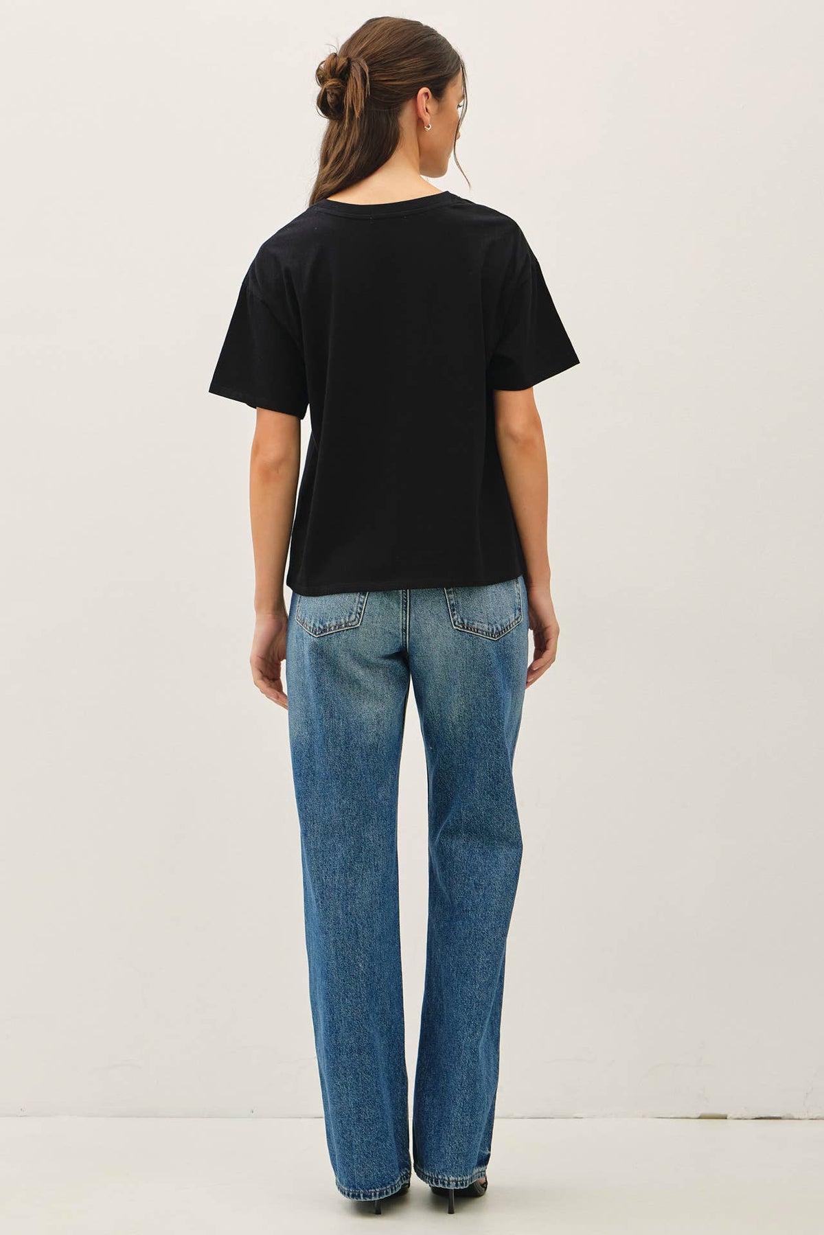COTTON JERSEY BOXY CROP T-SHIRTS