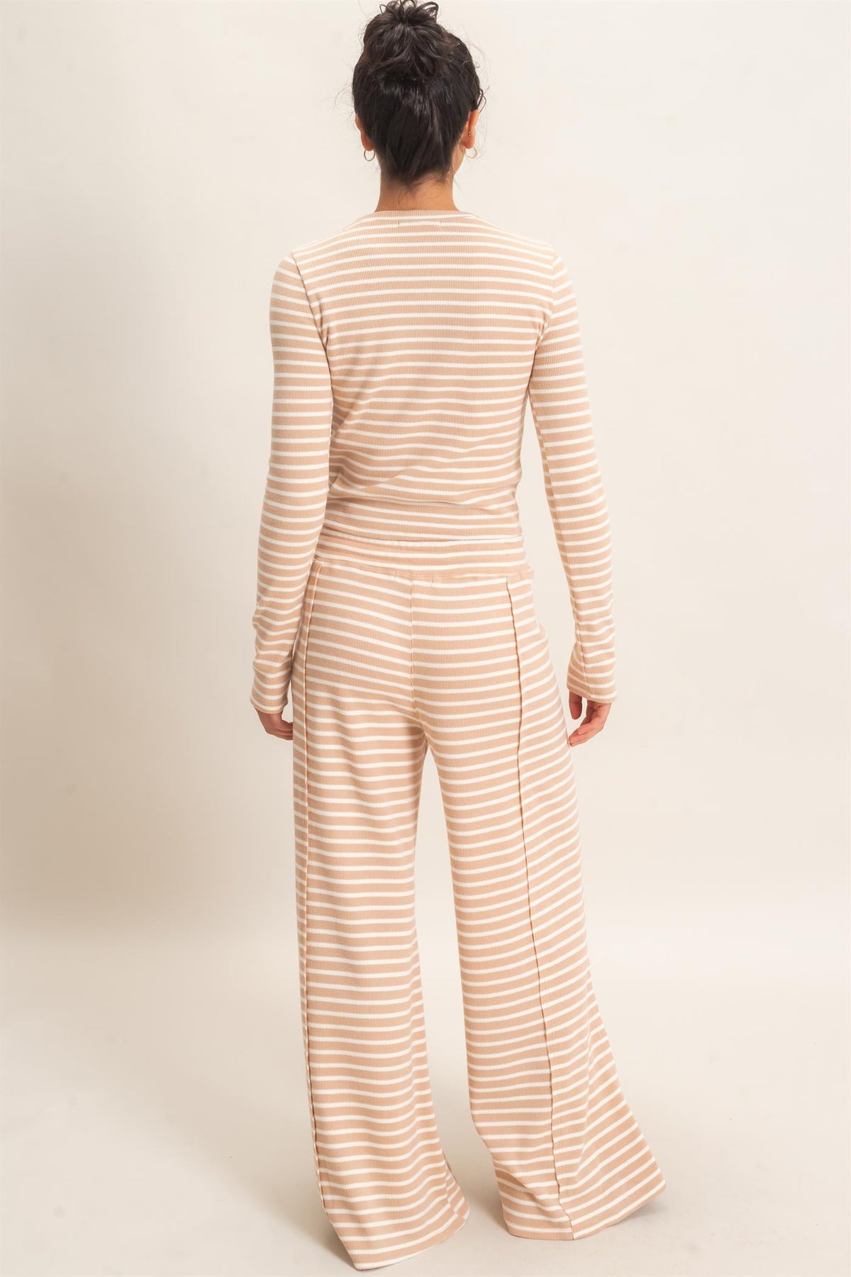 STRIPED WAFFLE PANTS SET