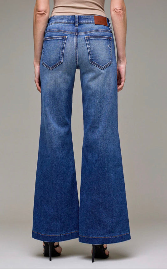 HAPPI FLARE DARK DENIM JEANS