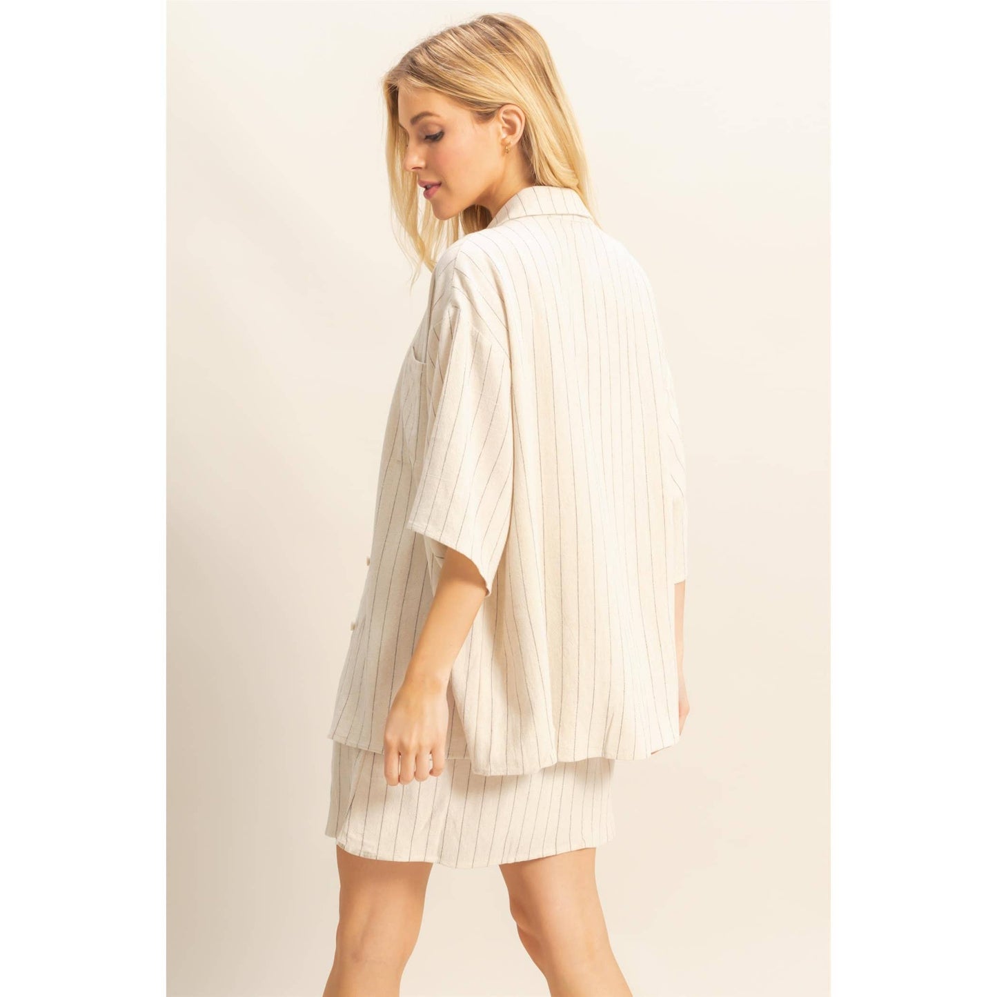 Stripe Shirt And Dress Set