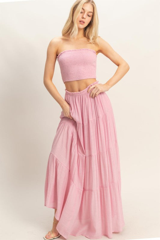 Strapless Top & Skirt Set