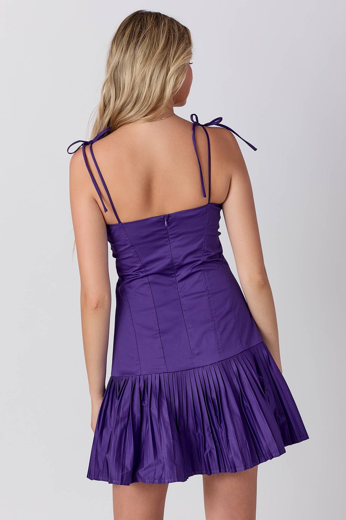 Gameday Sweetheart Pleated Mini Dress