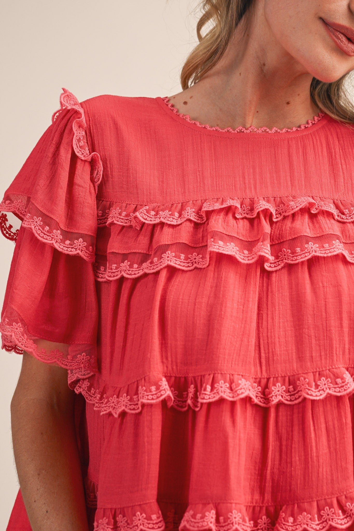 Tiered Ruffle Swing Top