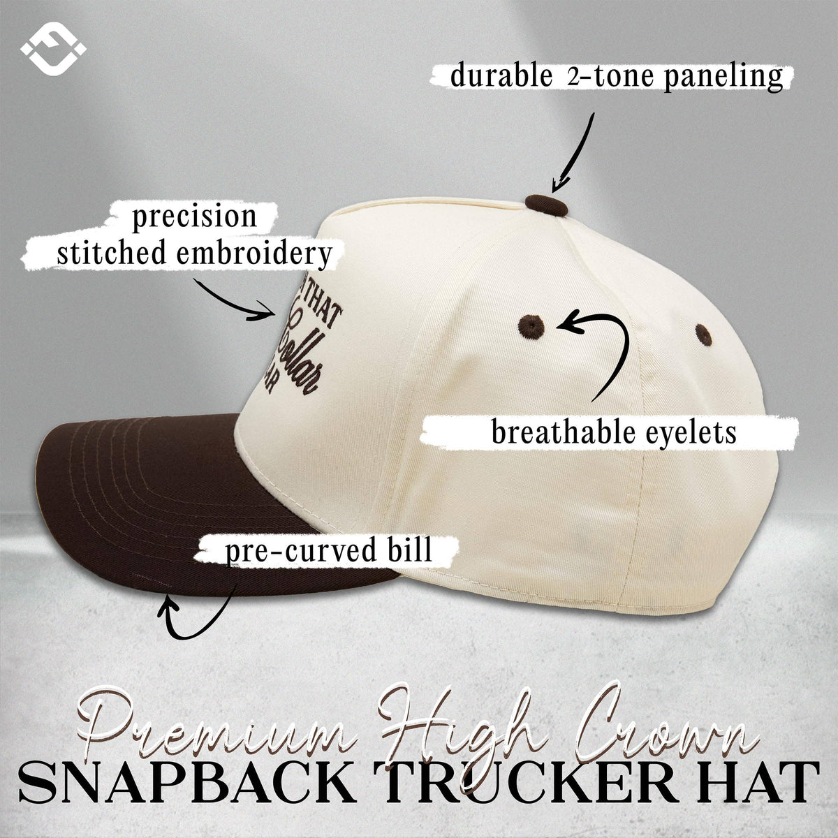 2-Tone Cap - Livin' On That Blue Collar Dollar - Brown/Beige
