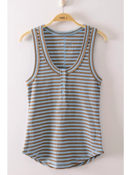 Mocha Stripe Tank