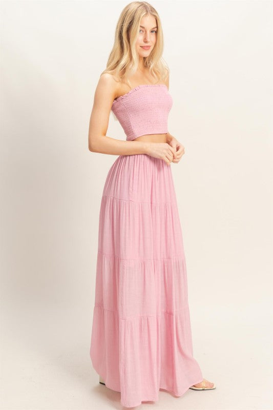 Strapless Top & Skirt Set