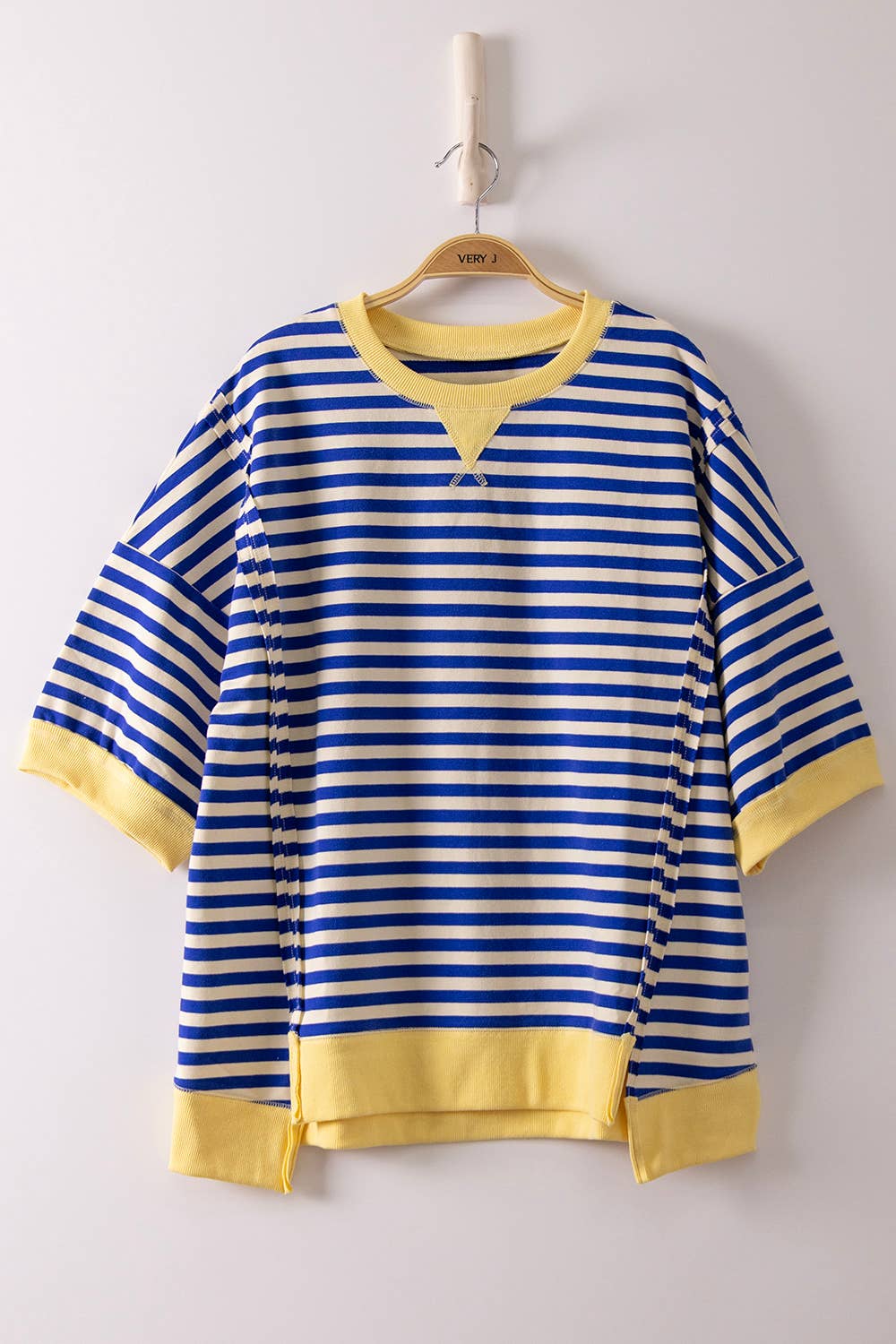 Oversized Stripe Casual Knit Top