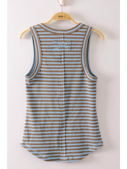 Mocha Stripe Tank