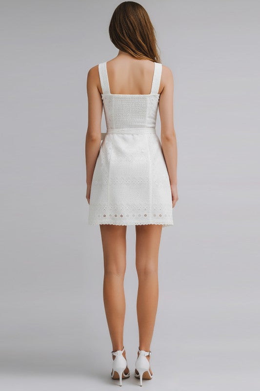 Eyelet Tie Dress