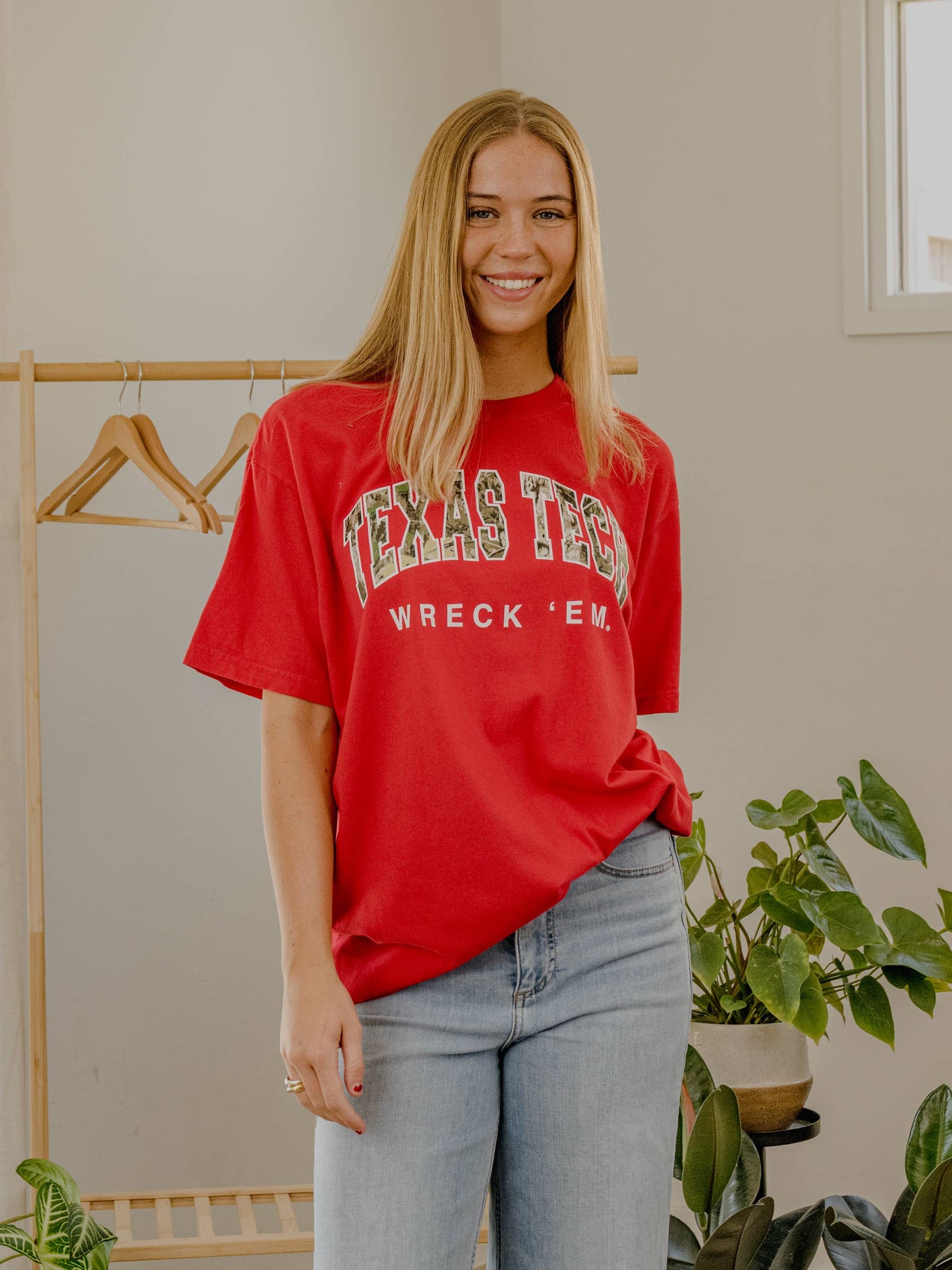 Texas Tech Camo Filled Gault Red Comfort Colors Tee