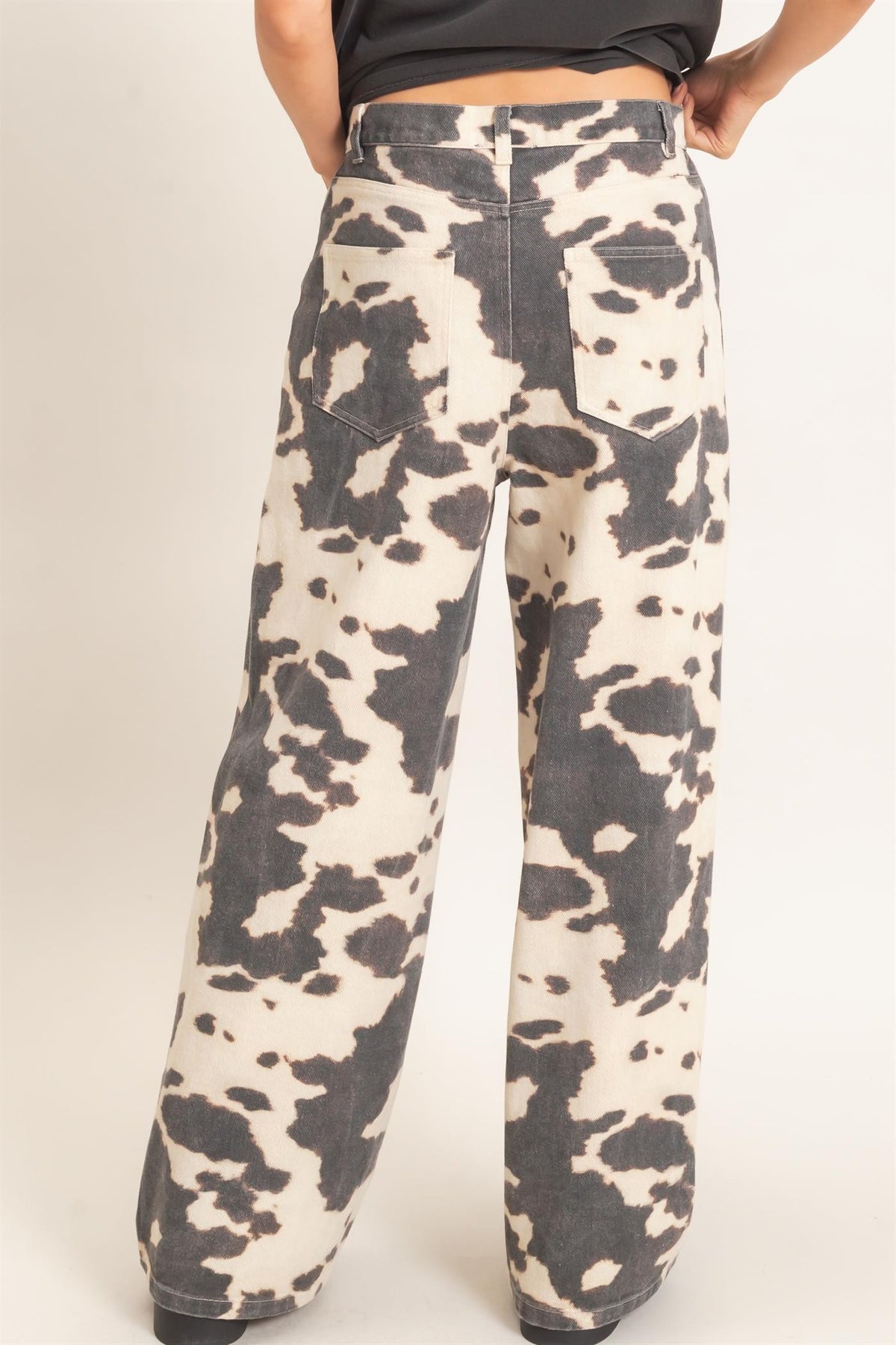 COW PRINT JEANS
