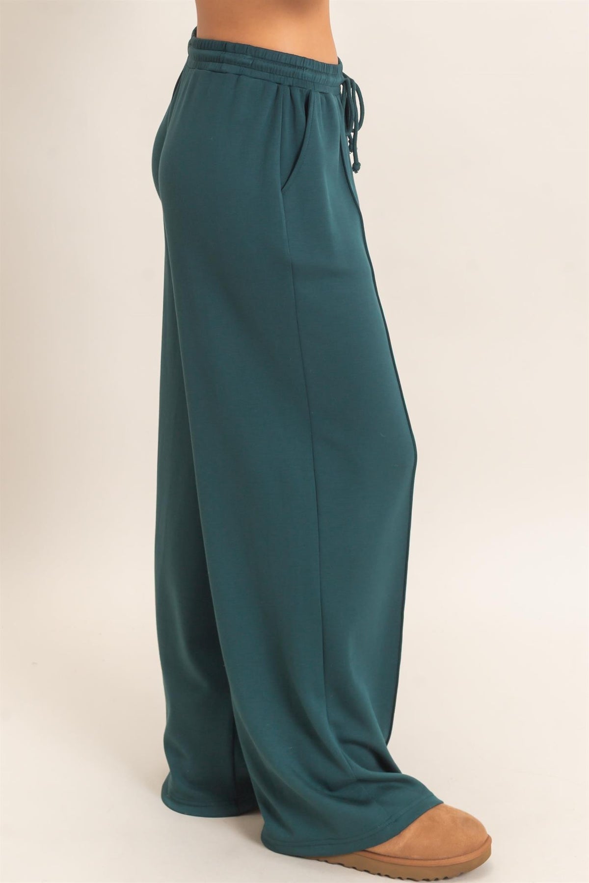 PINTUCK WIDE LEG PANTS