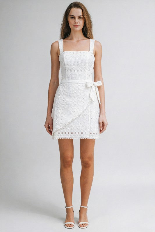 Eyelet Tie Dress