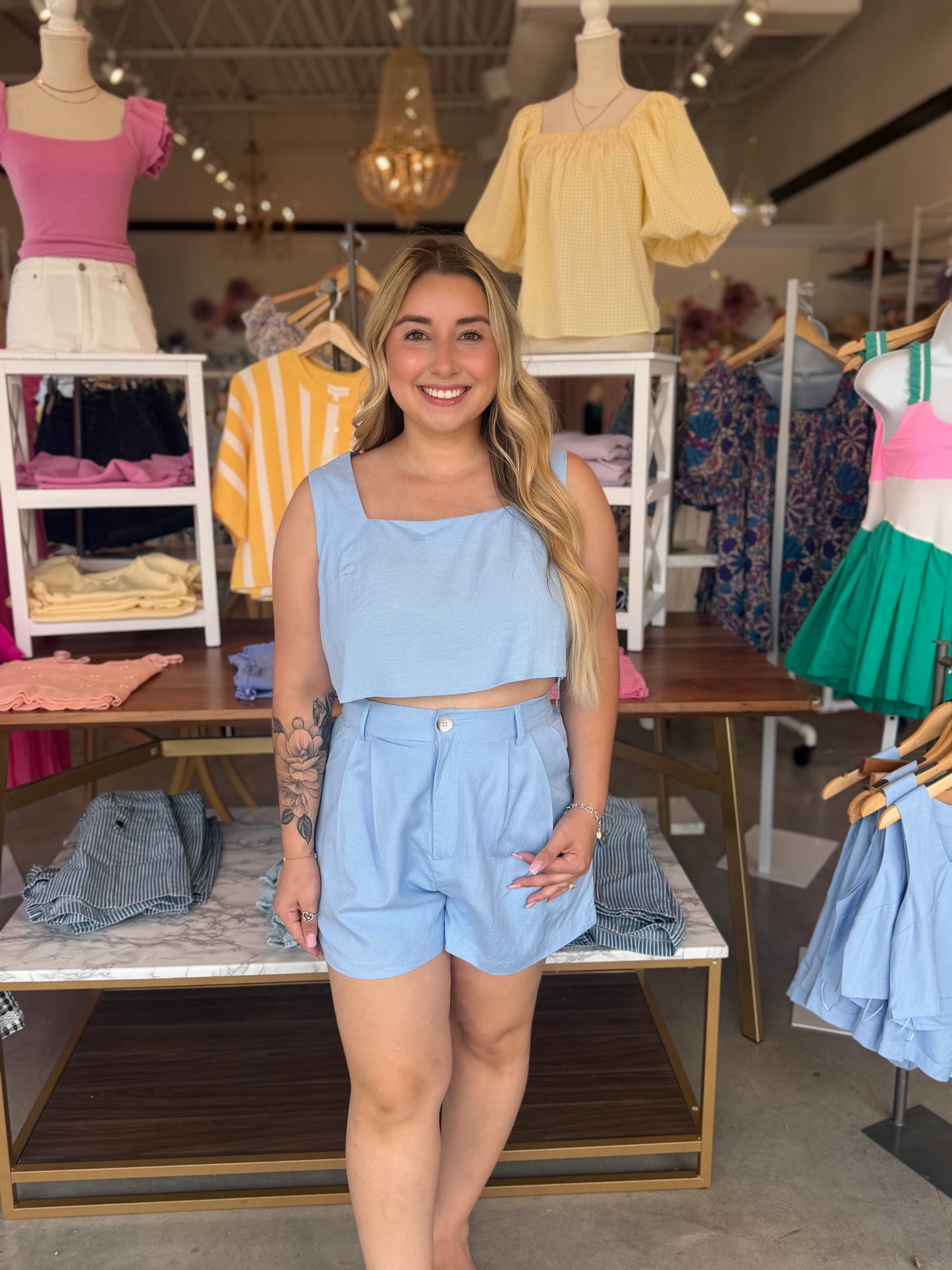 Crop Tank & Shorts Set