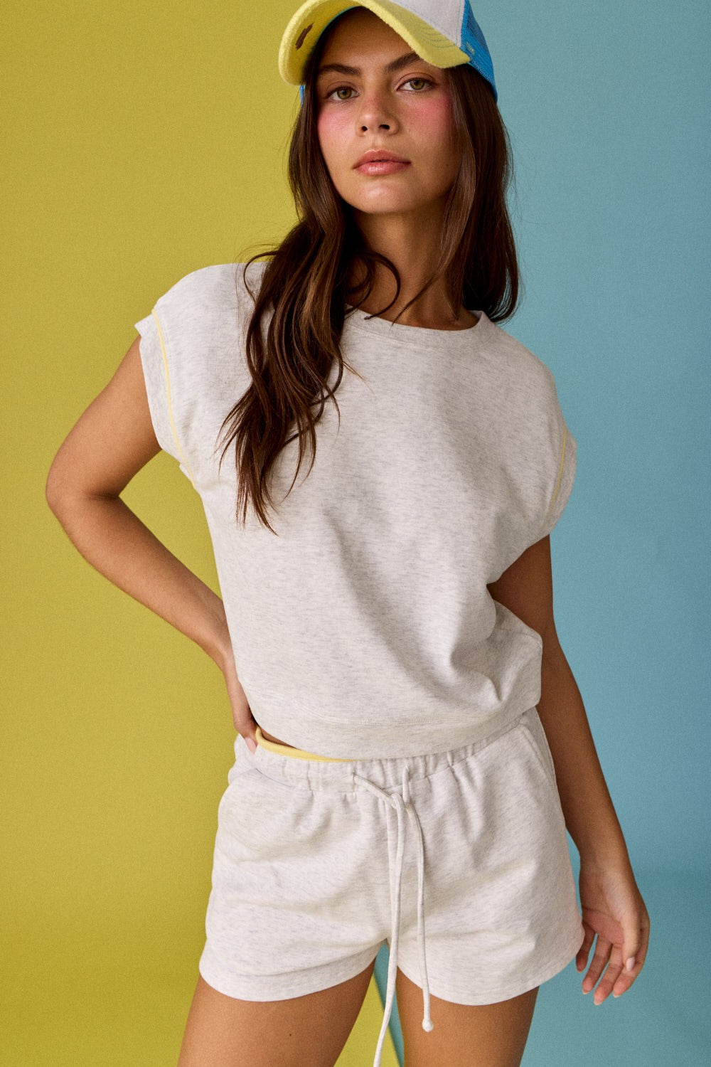 Contrast Trim Short Set