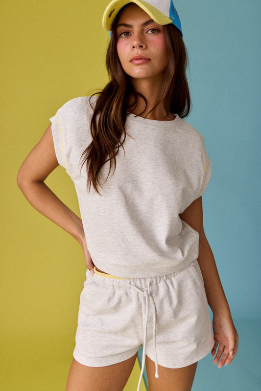 Contrast Trim Short Set