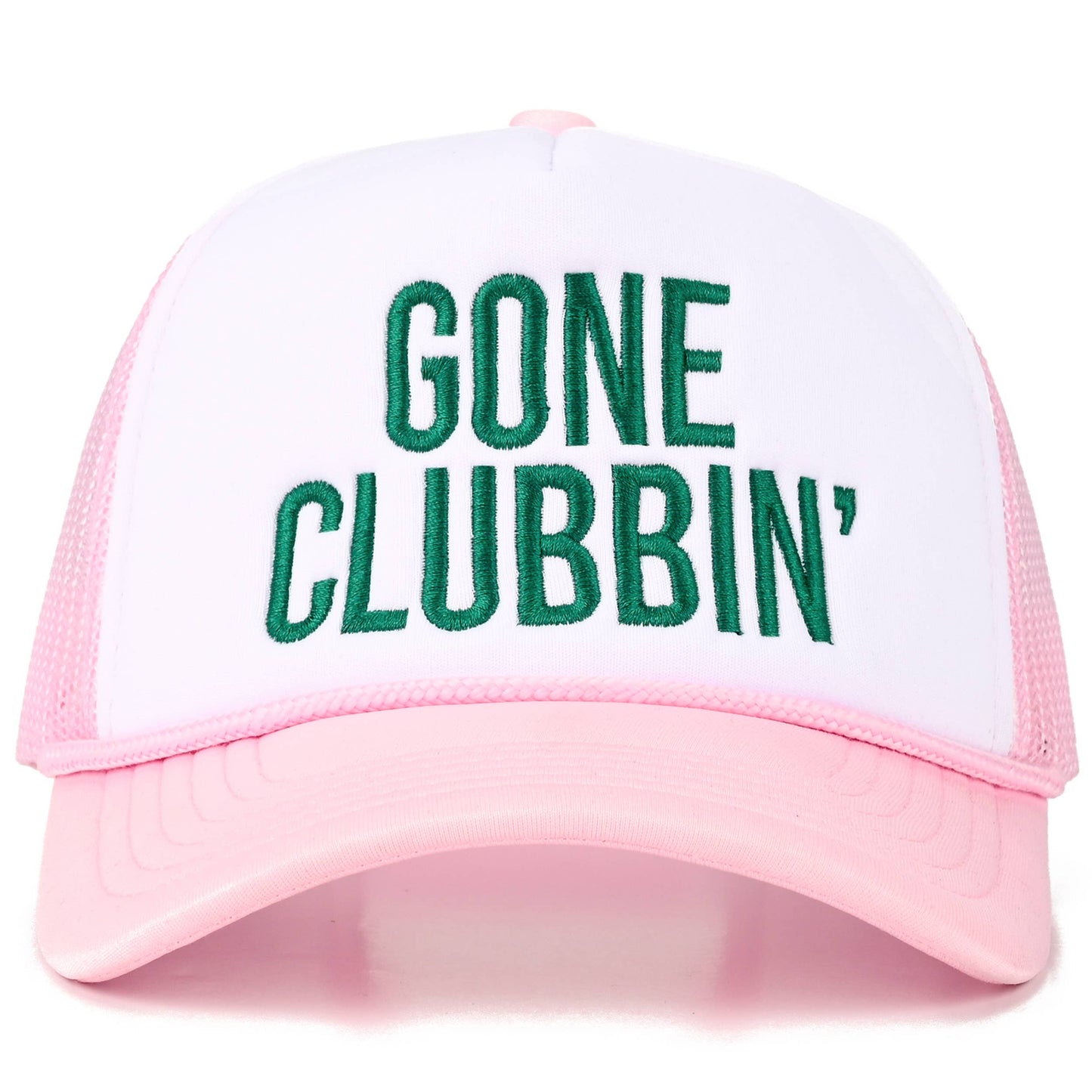 GONE CLUBBIN' Foam Letter Two Tone Trucker Mesh Back Hat
