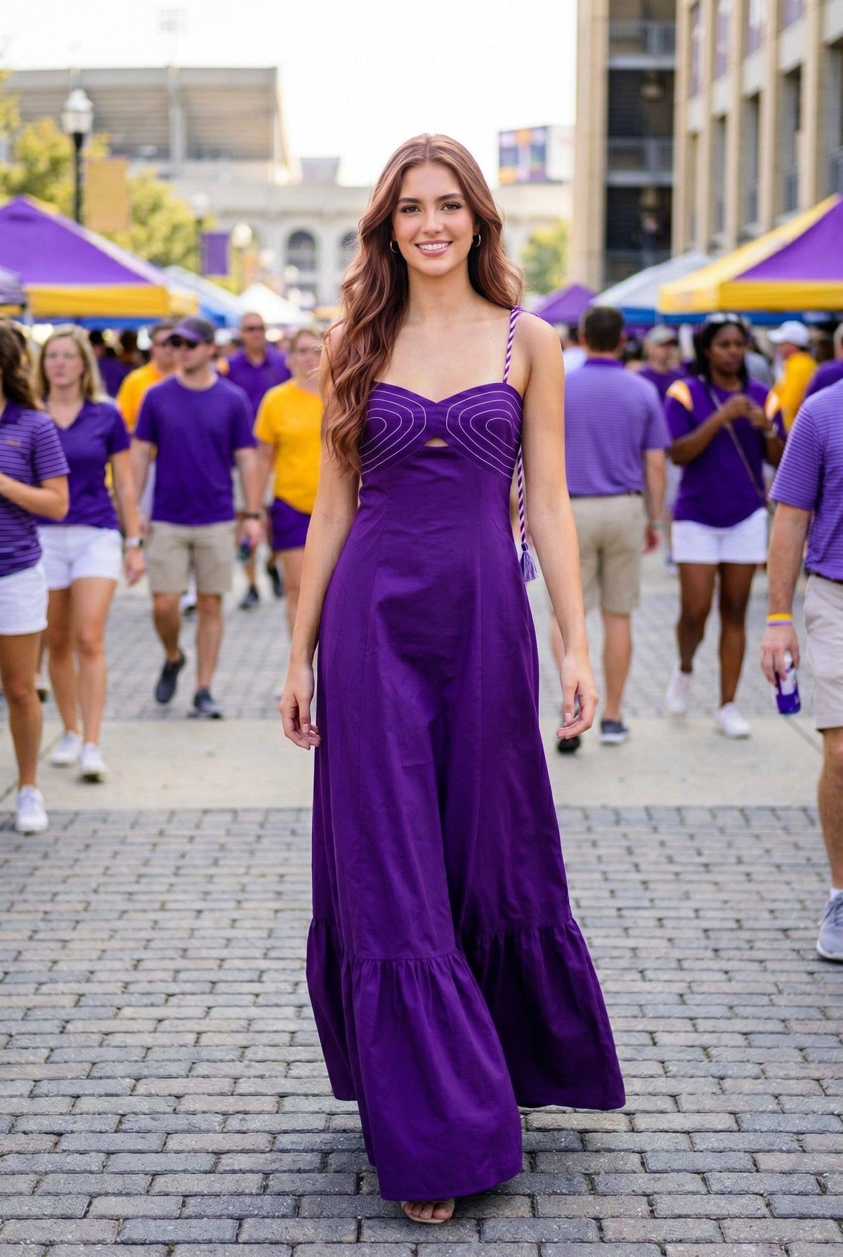Corset Braided Maxi Dress