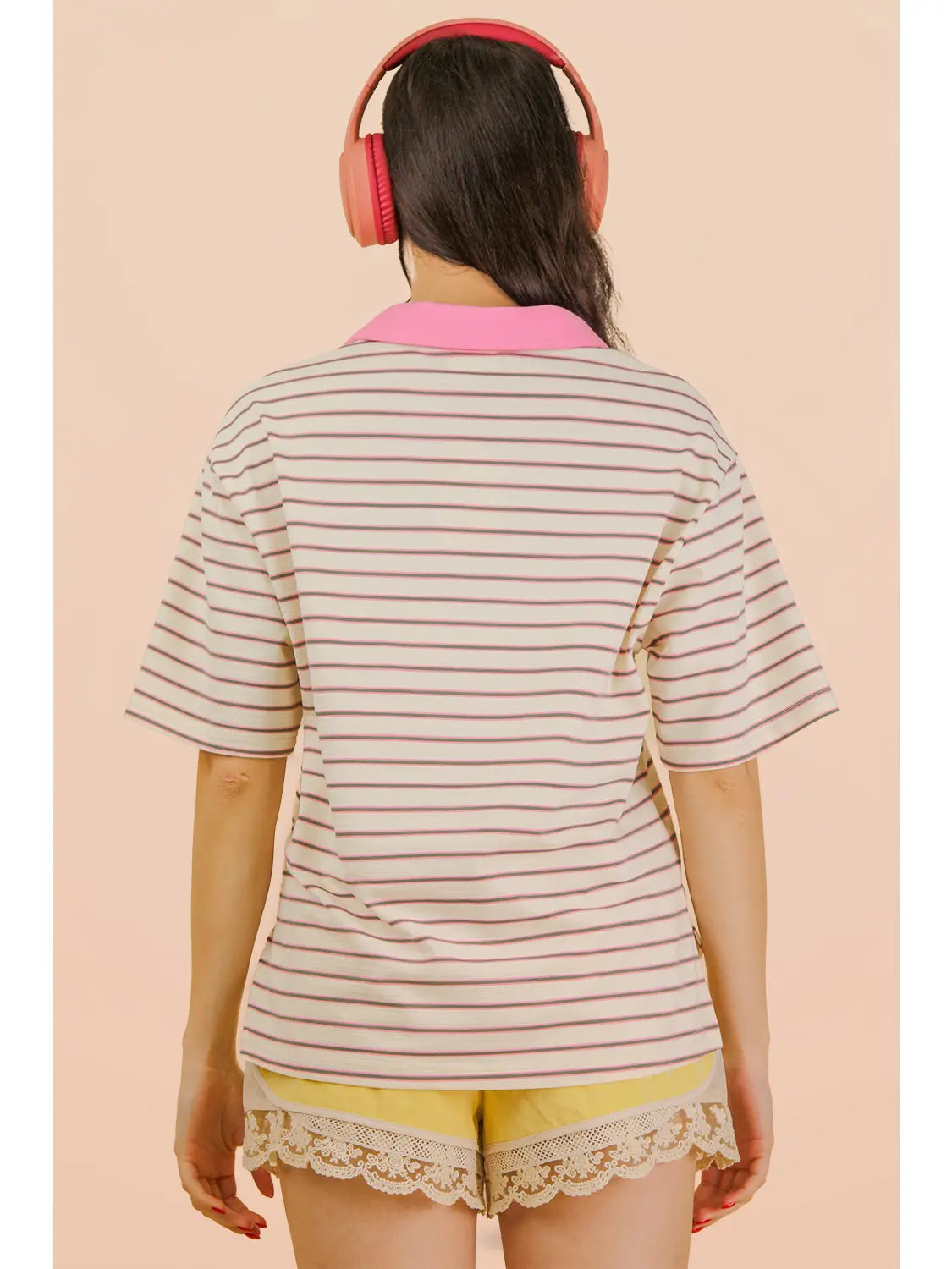 Mix Stripe Oversized Top