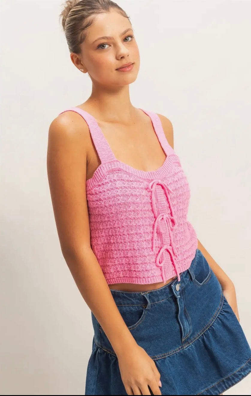 Textured knit tank