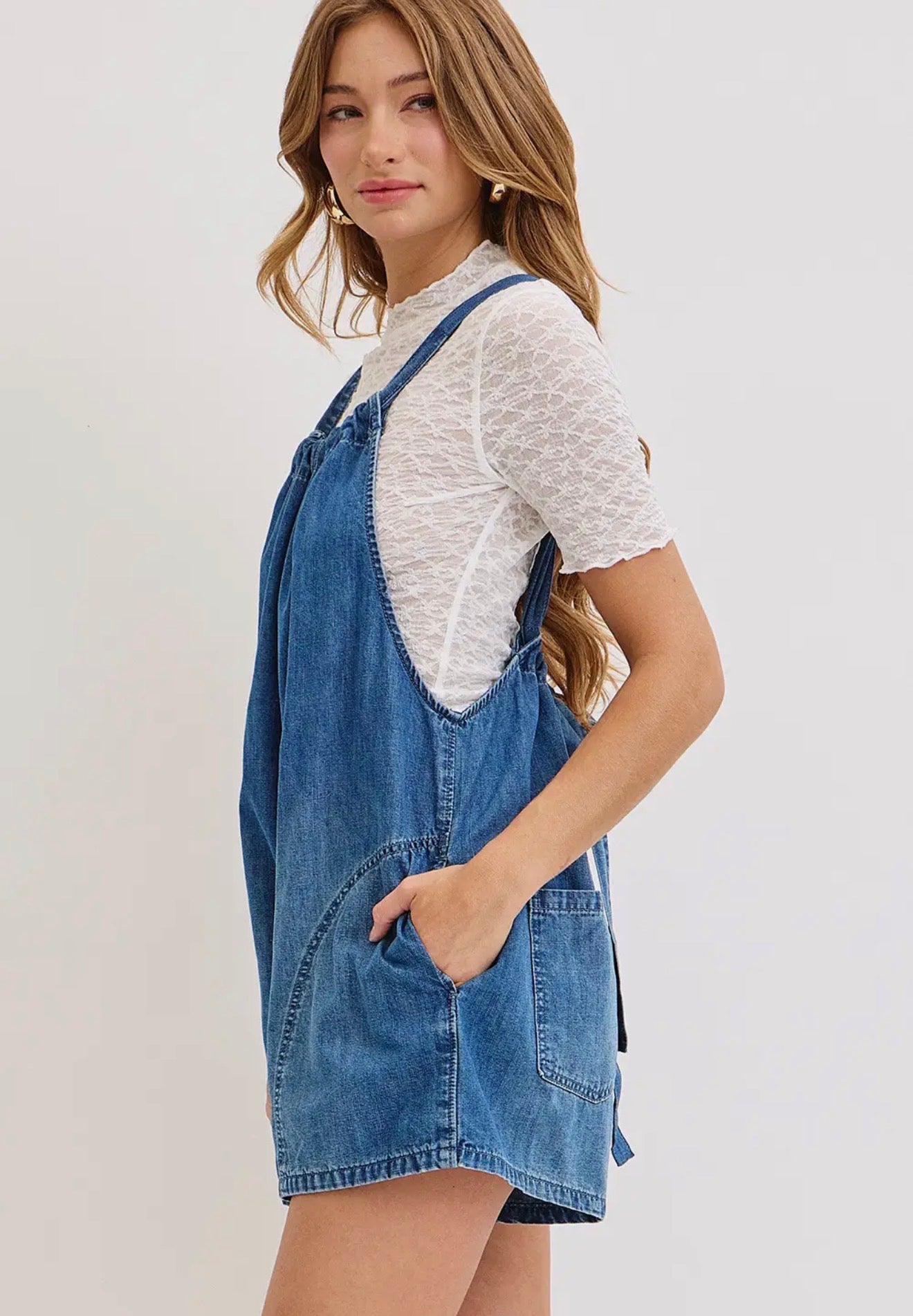 Denim Romper