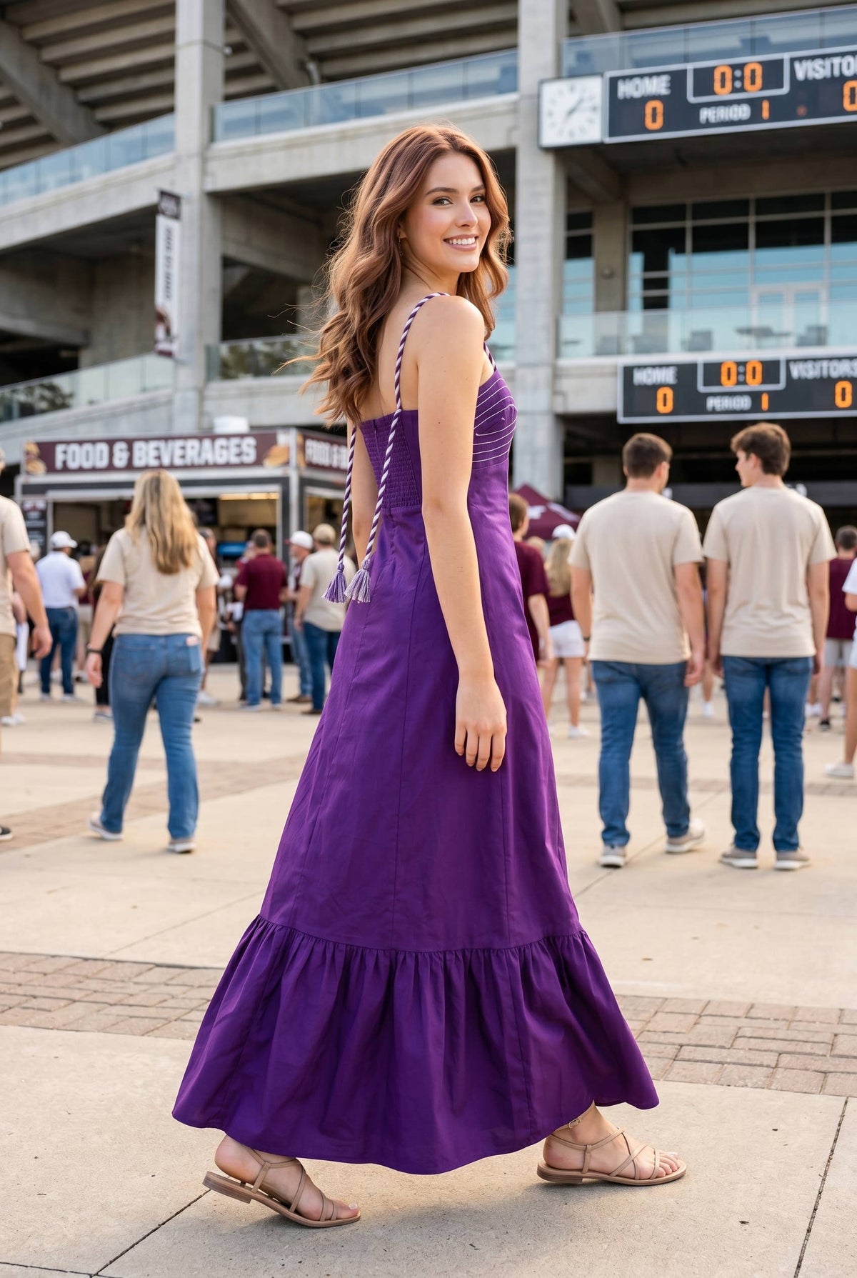 Corset Braided Maxi Dress