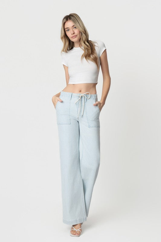 Lovervet by Vervet High Rise Stripe Jean