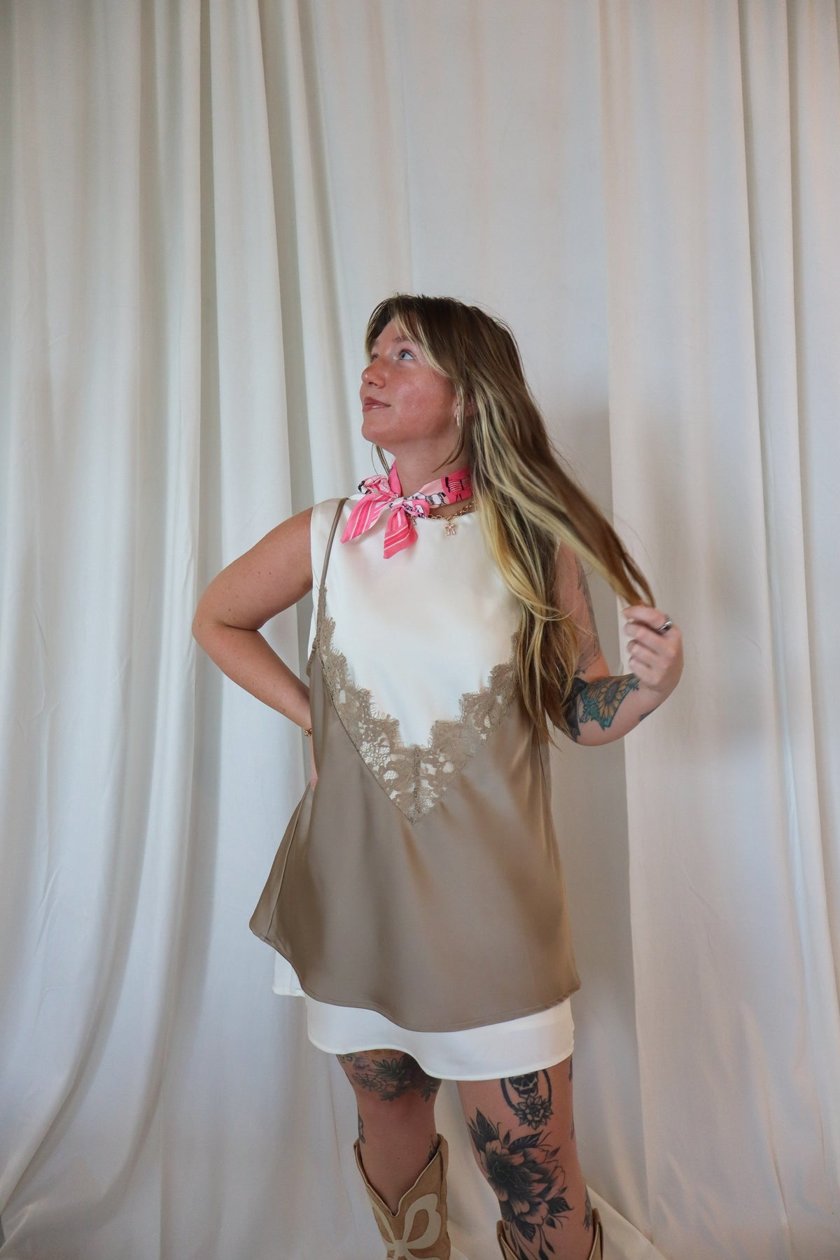 LAYERED SLIP DRESS