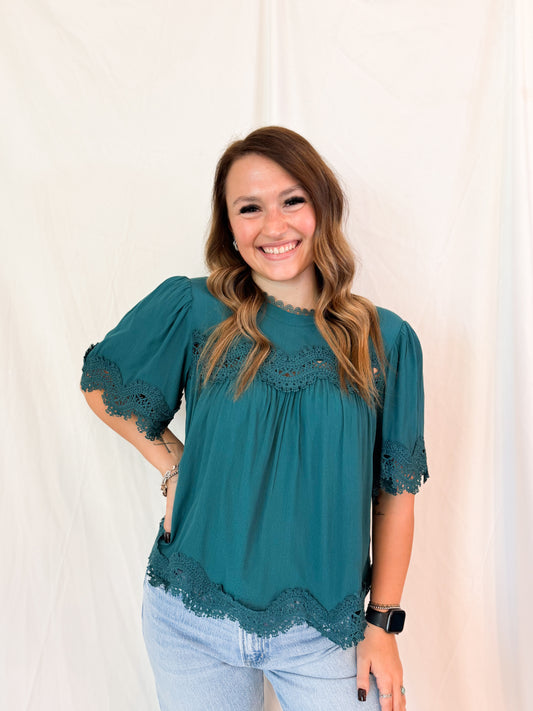 LACE TRIM TOP
