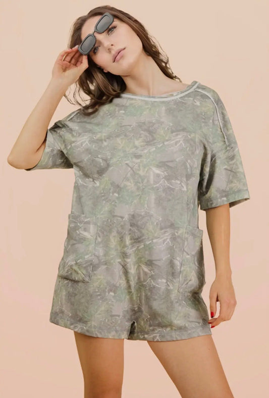 Camo casual romper