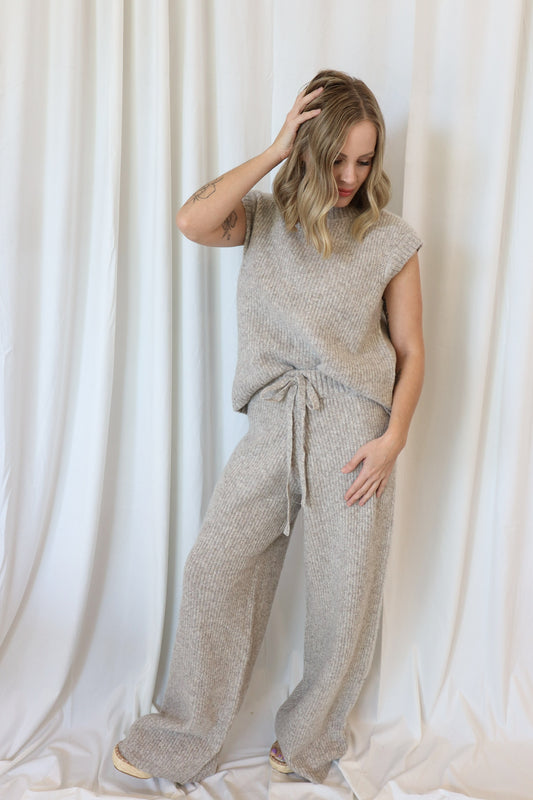 RIBBED VEST & TOP SET