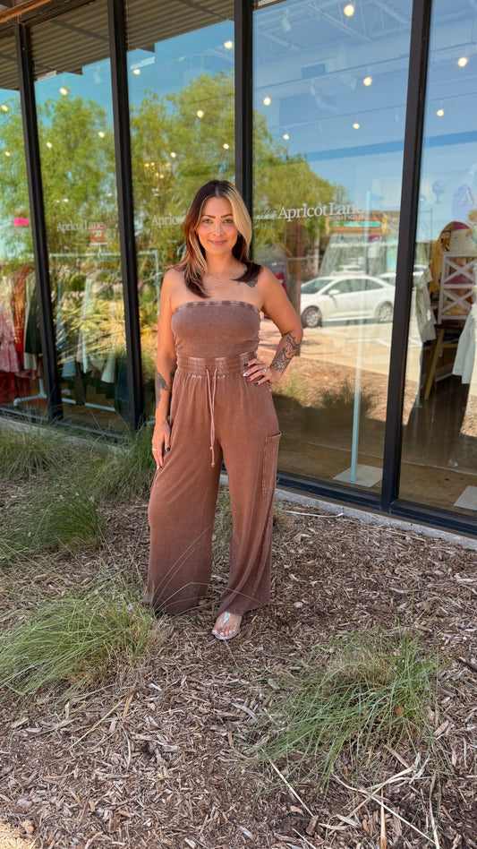 Chocolate Wide Leg Jumpsuit