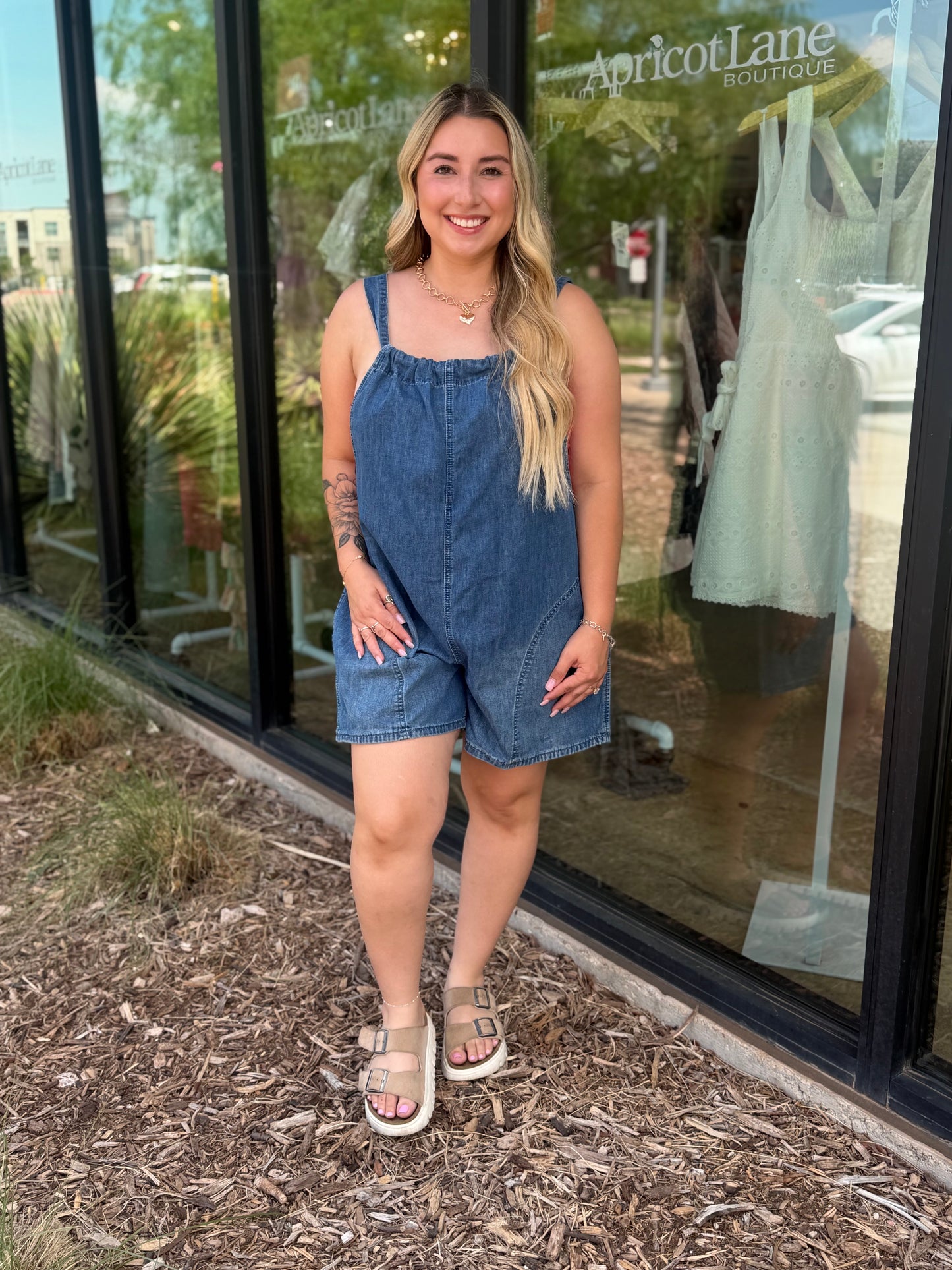 Denim Romper
