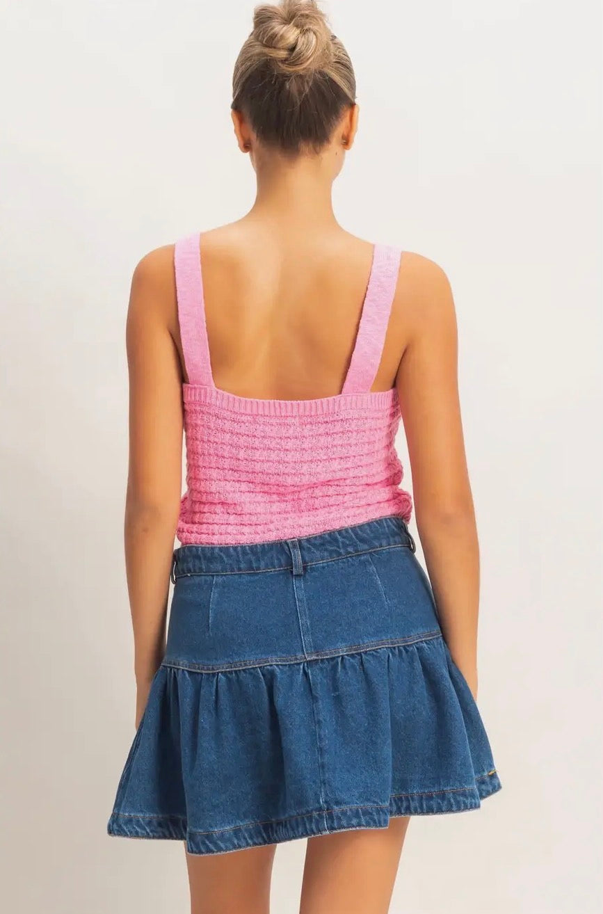 Textured knit tank
