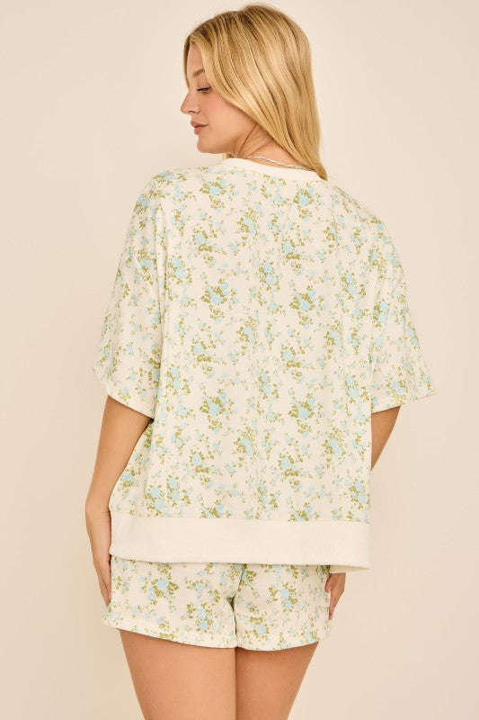 Floral Printed Shorts Set