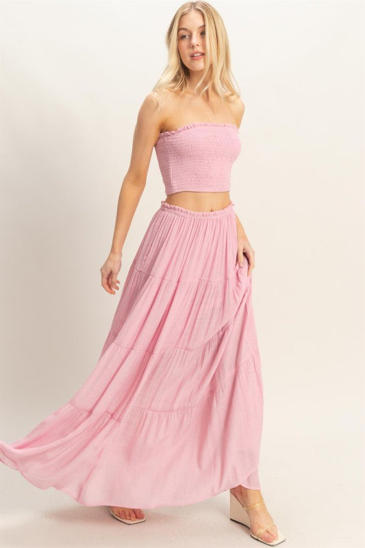 Strapless Top & Skirt Set