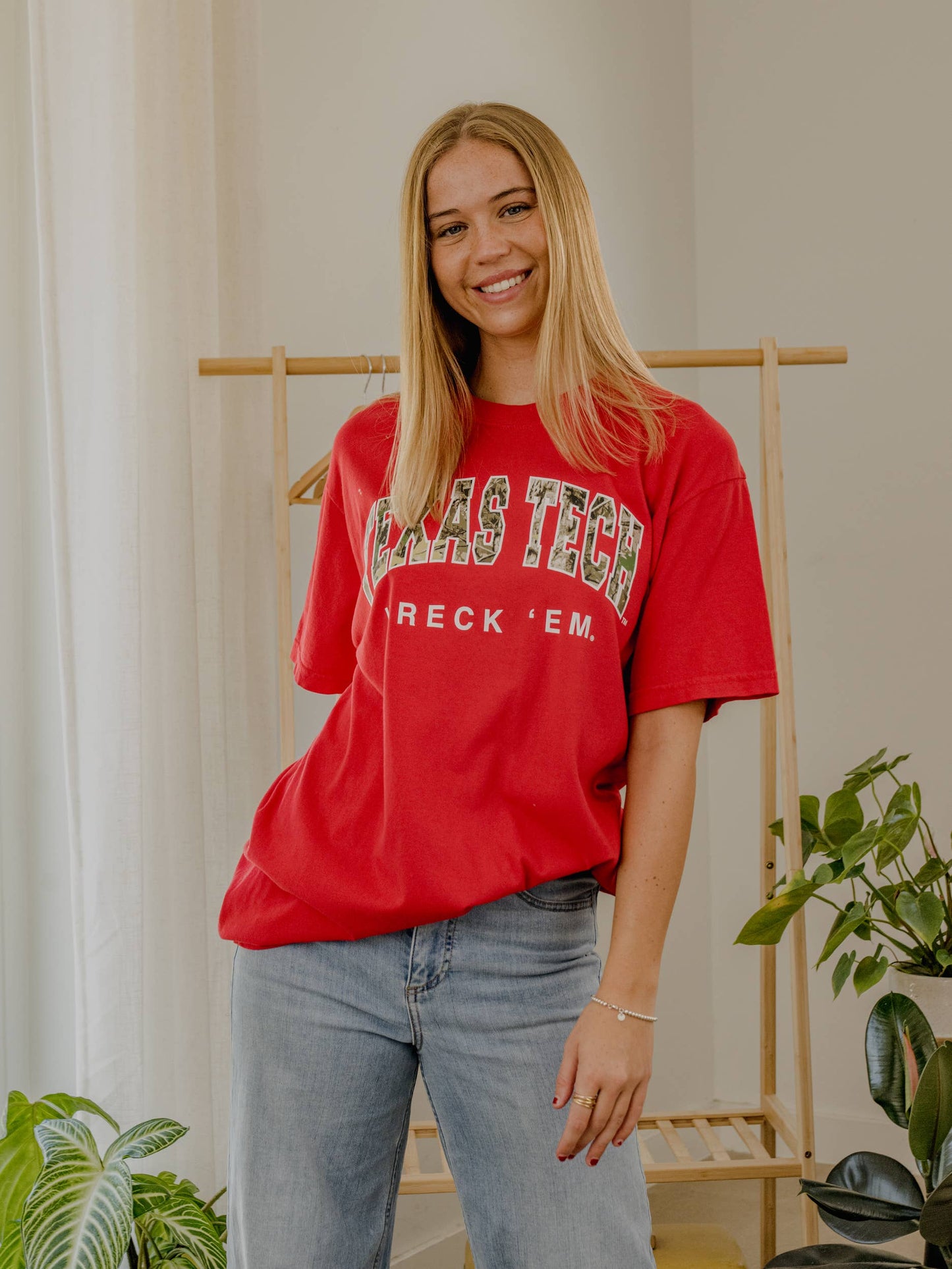 Texas Tech Camo Filled Gault Red Comfort Colors Tee