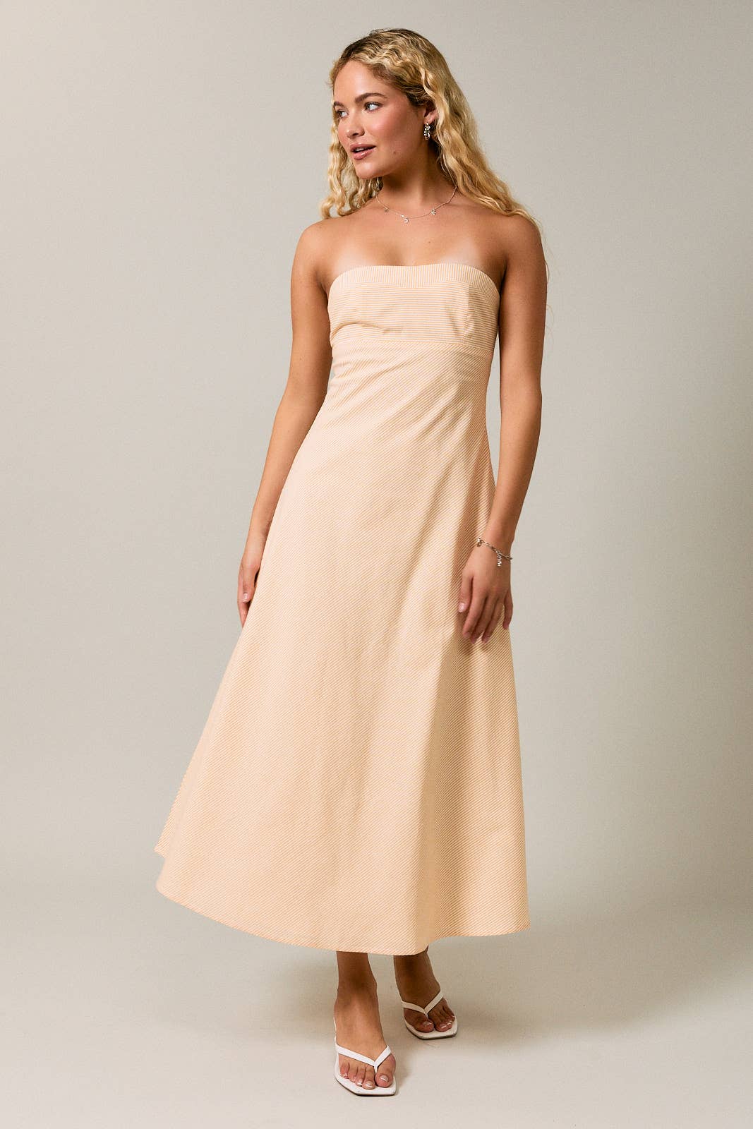 TUBE FLARE MIDI DRESS