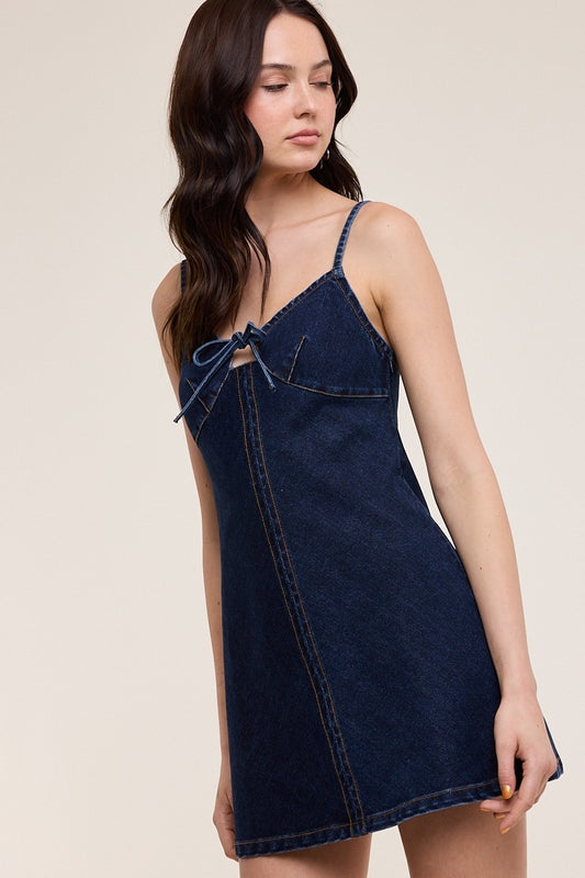CASUAL DENIM MINI DRESS