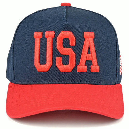 Two-Tone Flag Letter on Two Tone Trucker Hat