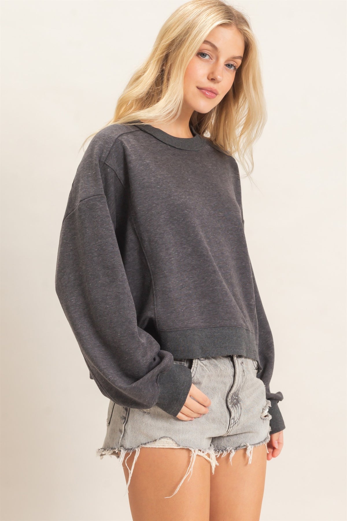 RIBBED CREW NECK