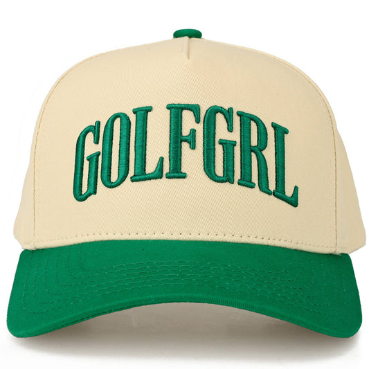 GOLFGRL Letter Embroidered on Two Tone Trucker Hat