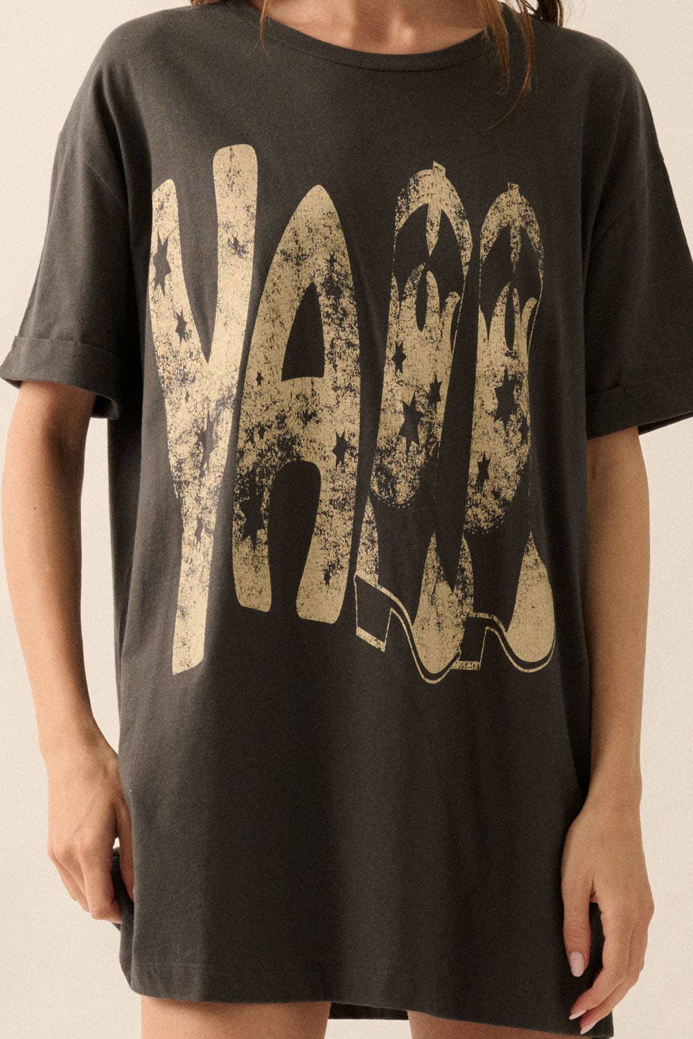 Ya'll Cowboy Boots Vintage Wash Western Graphic Tee