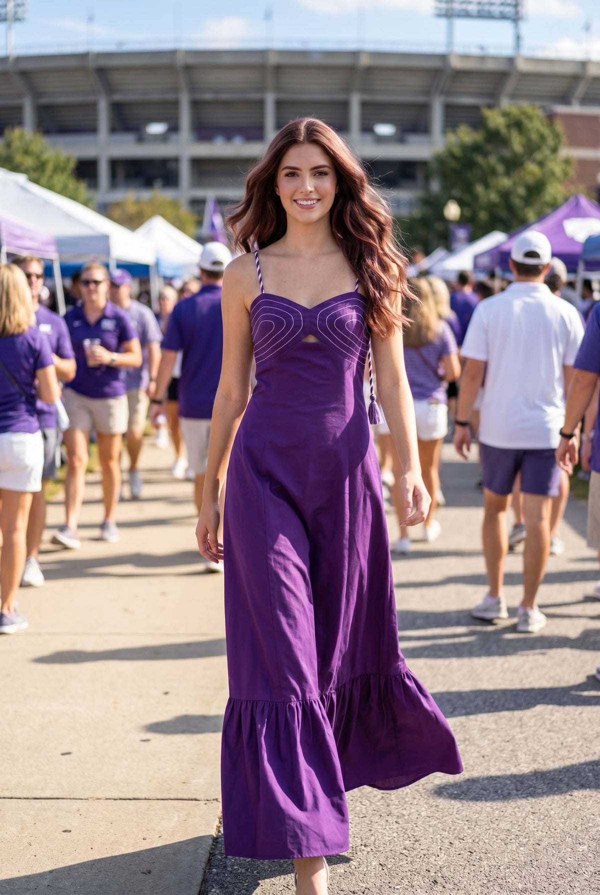 Corset Braided Maxi Dress