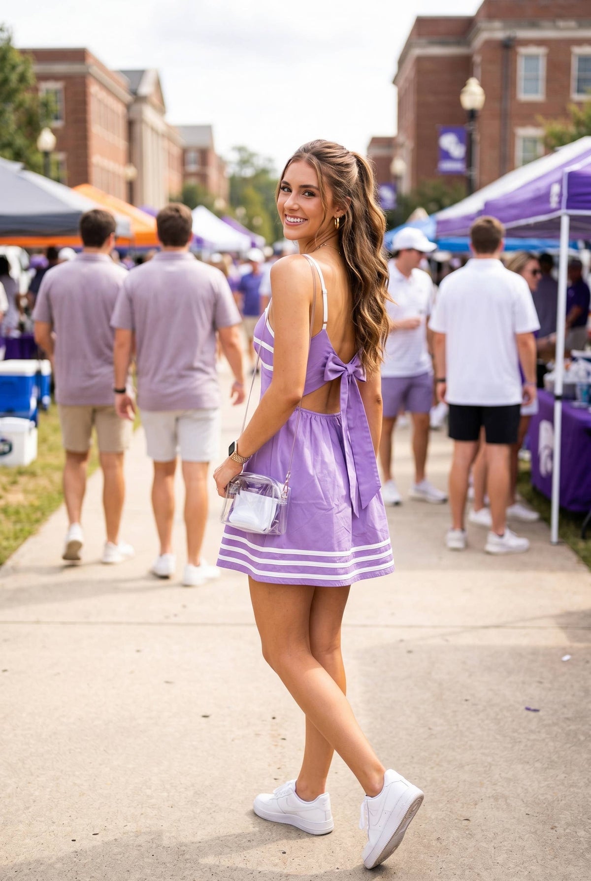 Cut-Out Bow Back Mini Dress