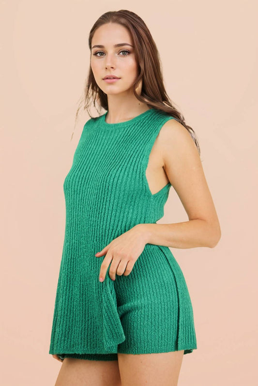 Knit Sweater Comfy Top & Shorts Set