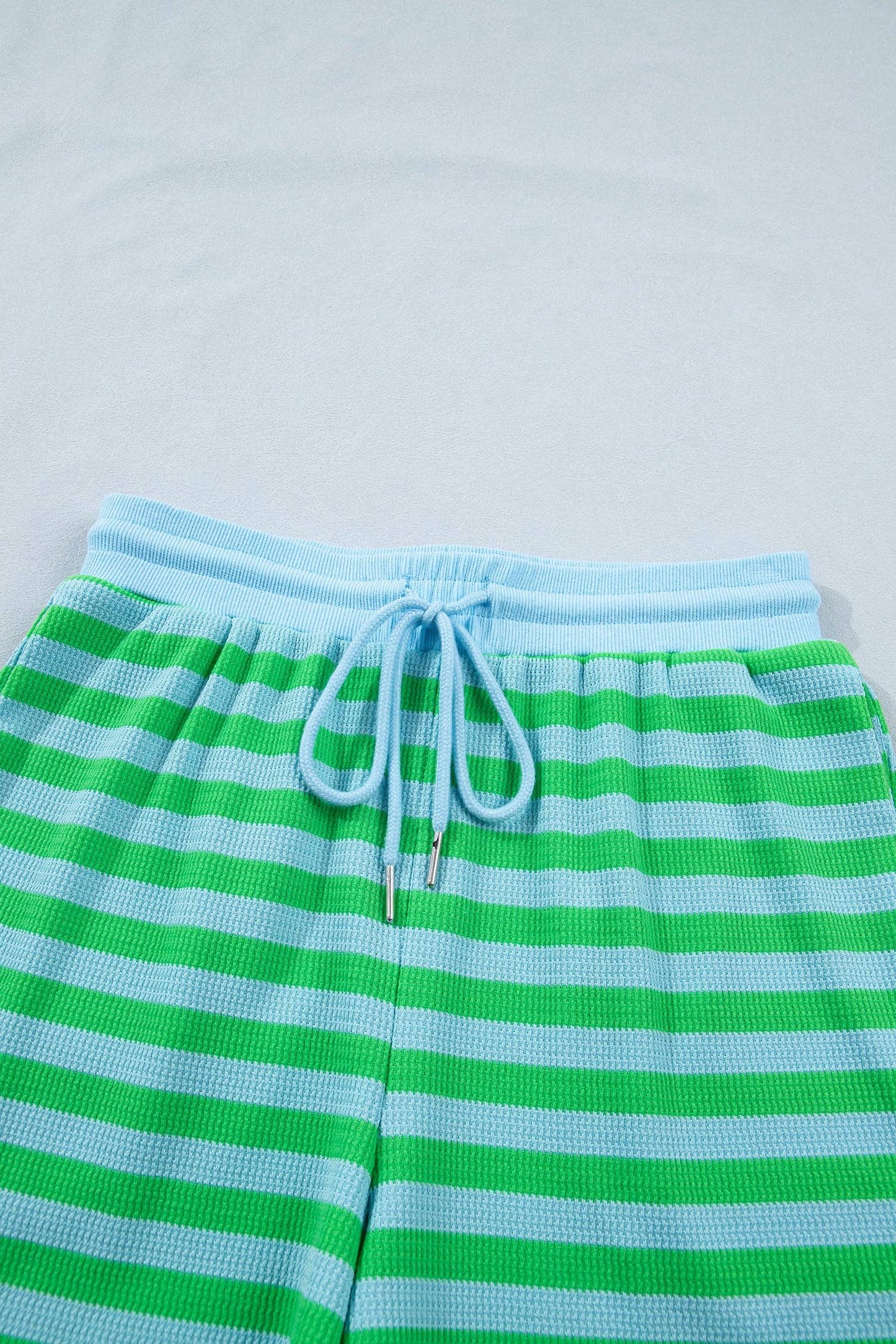 Stripe T-Shirt & Drawstring Shorts Set