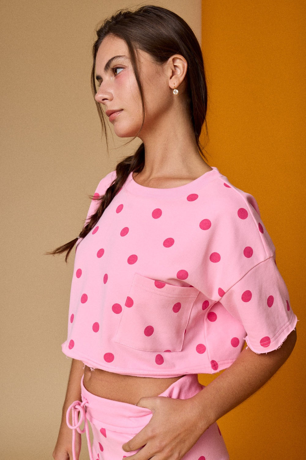 Polka Dot Crop Top & Skort Set